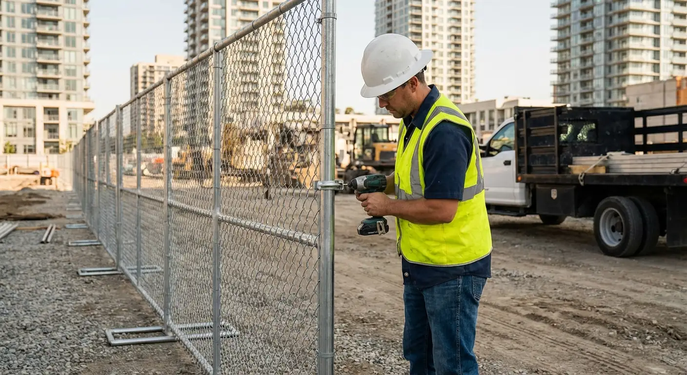 Downtown Gilroy temporary fencing and site security