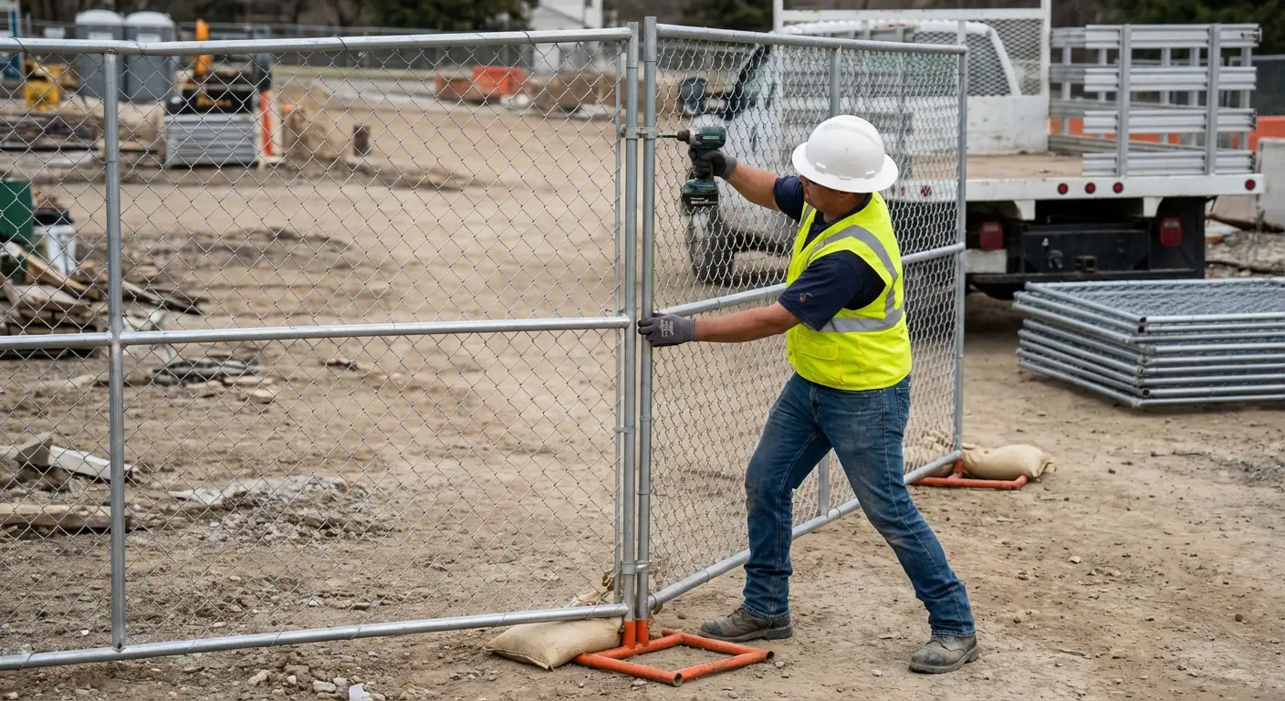 Modular fence reconfiguration system in action in Gilroy, CA