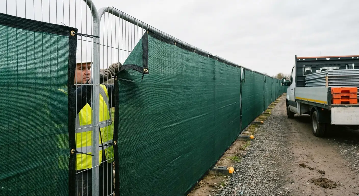 High security temporary fencing perimeter in Gilroy, CA