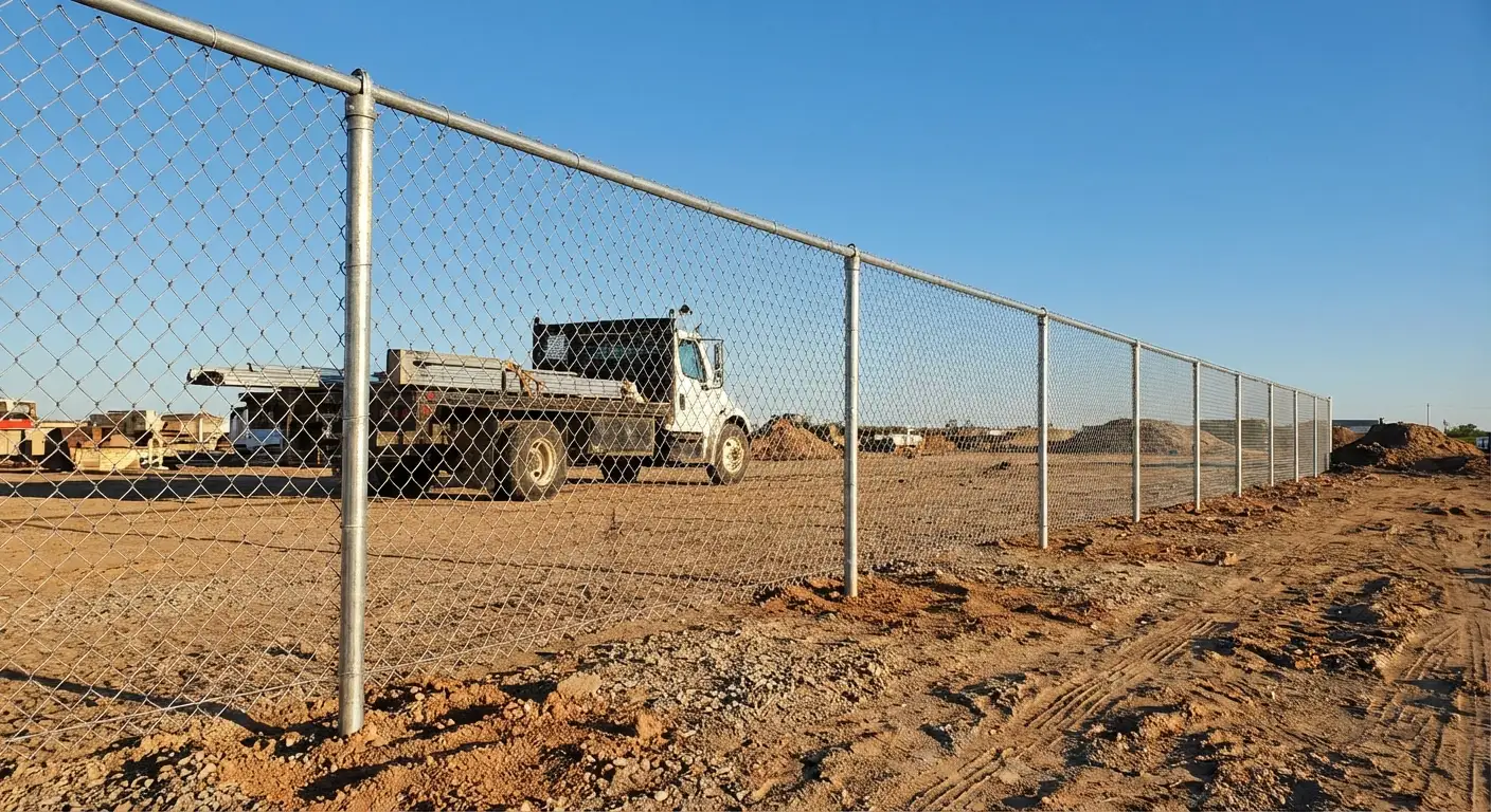 Wind-rated temporary fencing site in Gilroy, CA