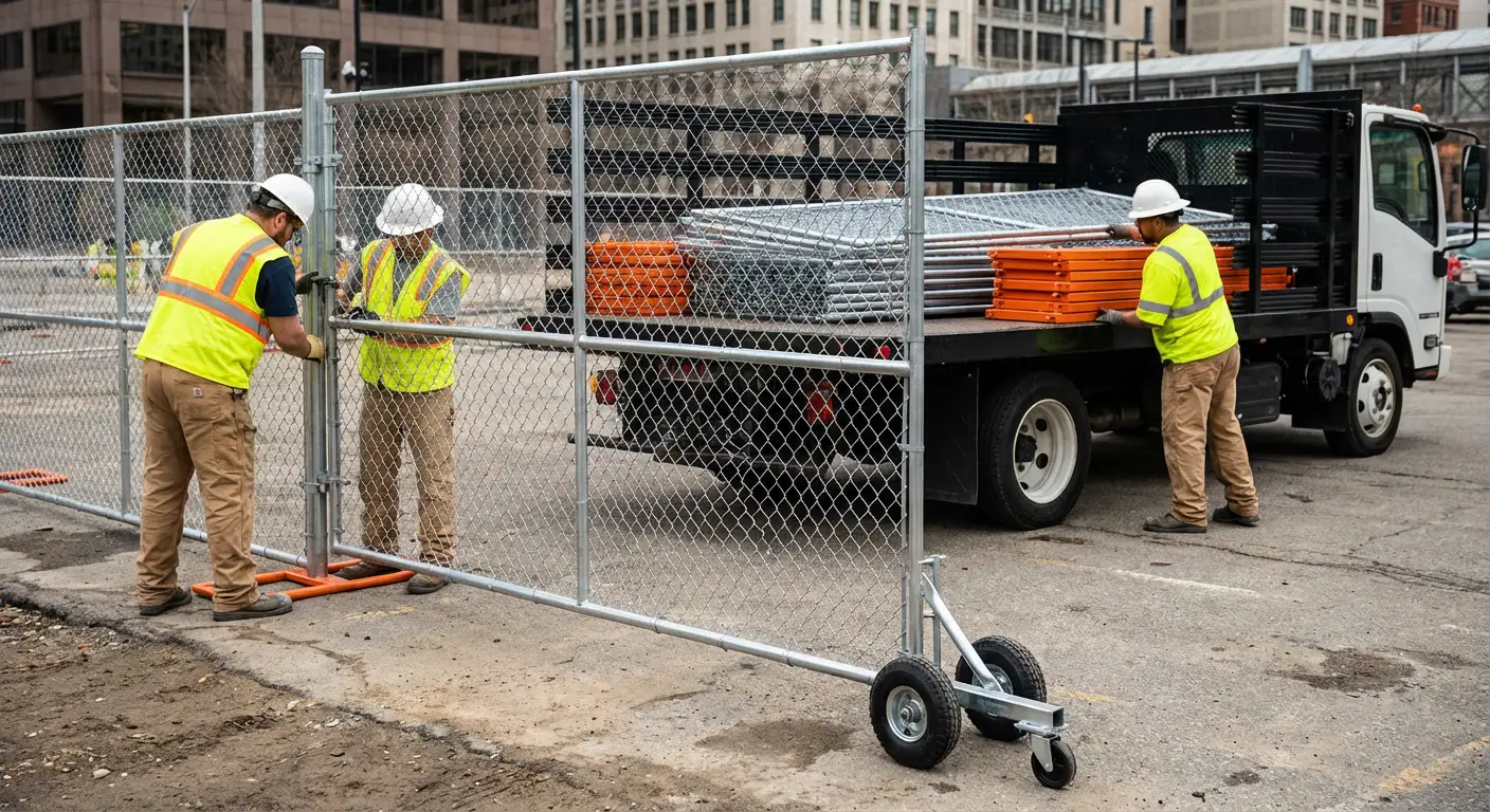 Temporary gate rental installation site in Gilroy