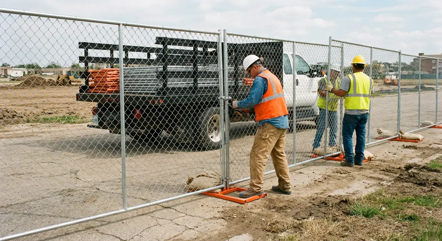 Temporary fencing deployment in Gilroy, CA