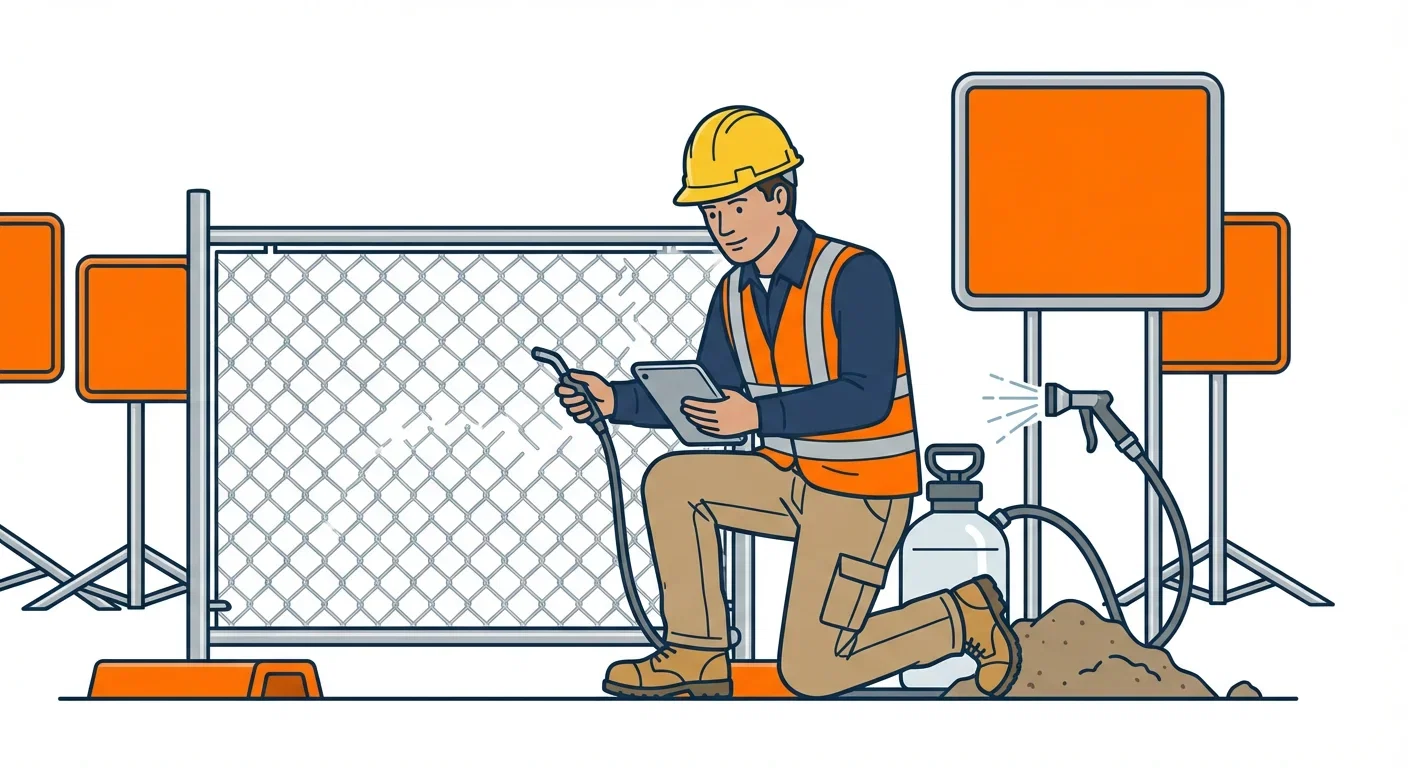 SWPPP Dust Compliance Warning Signs Infographic in Gilroy, CA
