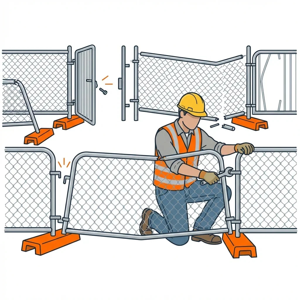 Diagram showing crowd control failure points and safety zones in Gilroy, CA