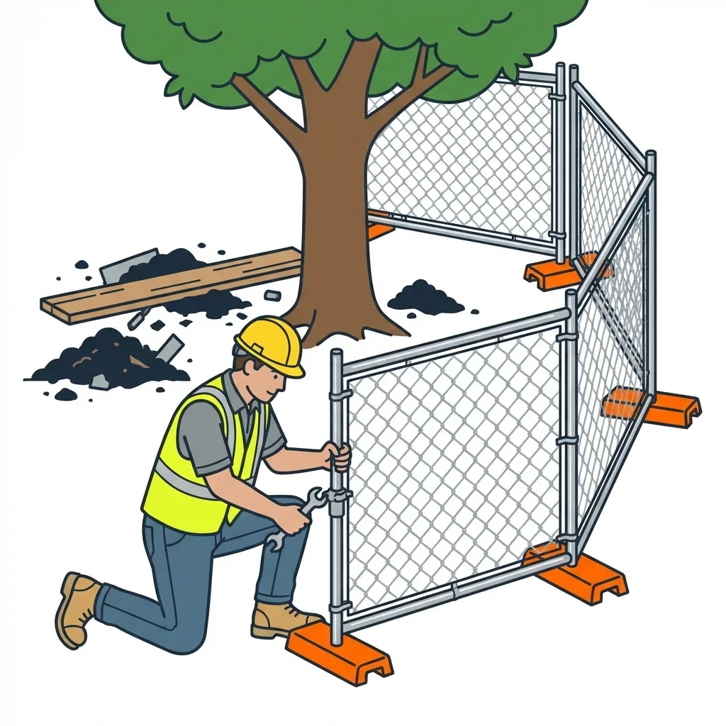 Infographic detailing common tree protection violations and prevention in Gilroy, CA